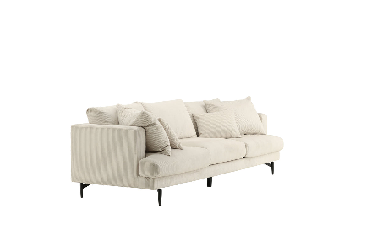 Sofia 3-sits soffor beige – produktbild