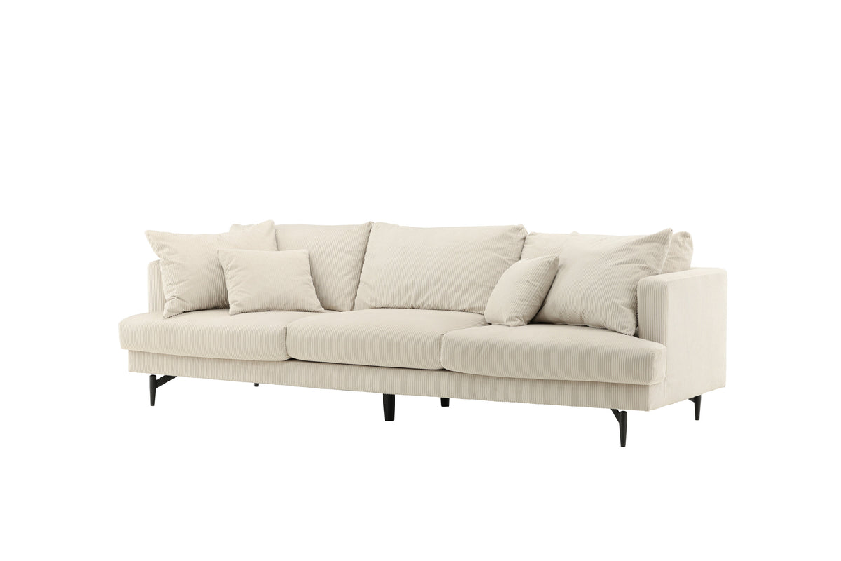 Sofia 3-sits soffor beige – sidovy