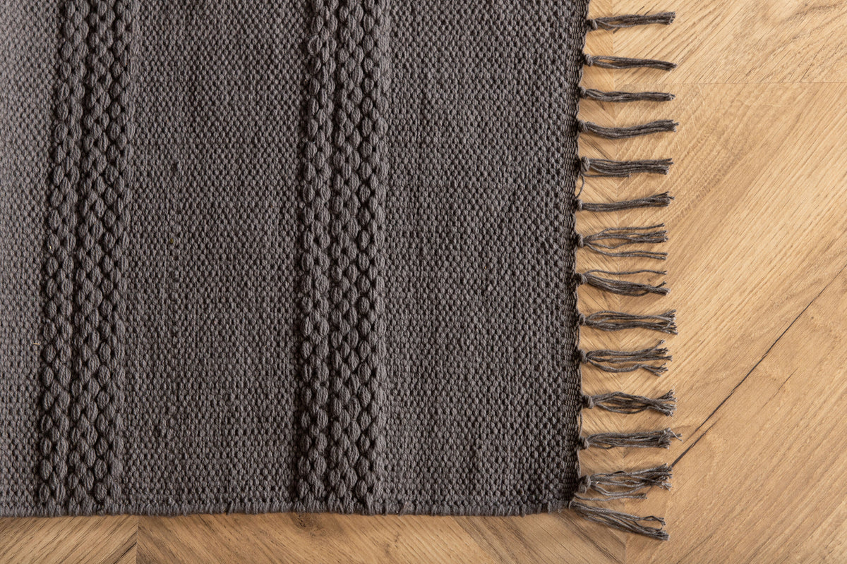Nico löpare bomullsmatta 250 x 80 cm – närbild struktur