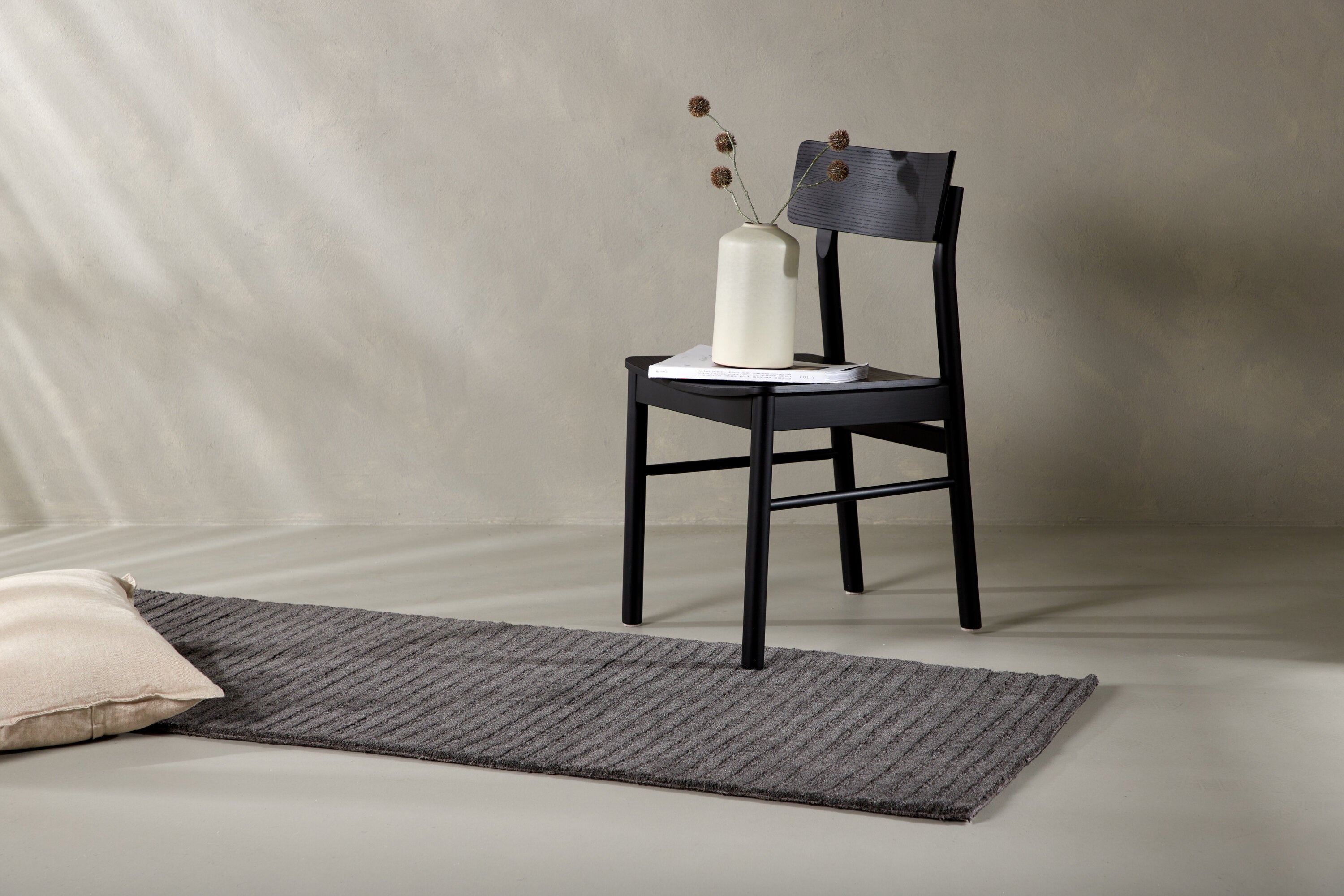Milton Rektangulära Mattor 200 × 70 Dark Grey
