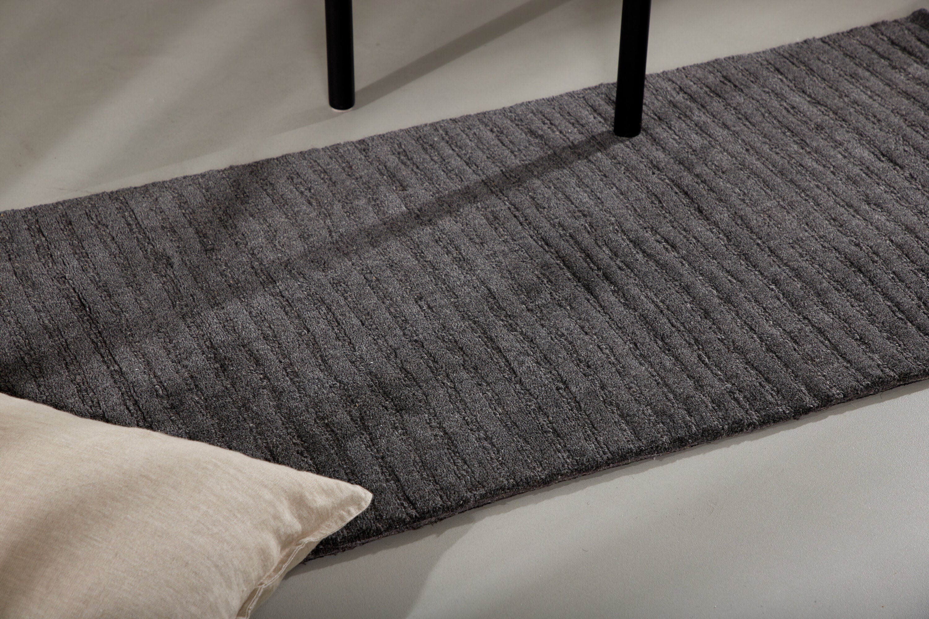 Milton Rektangulära Mattor 200 × 70 Dark Grey