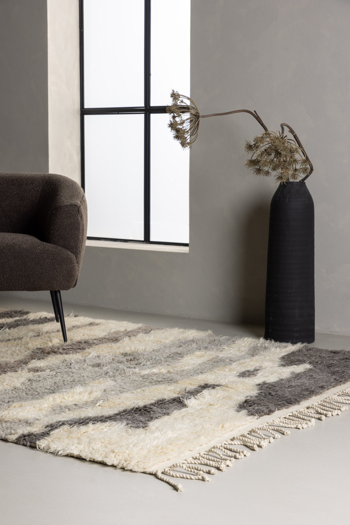 Charlie ullmatta 230 x 160 cm – livsstilsbild i hemmiljö
