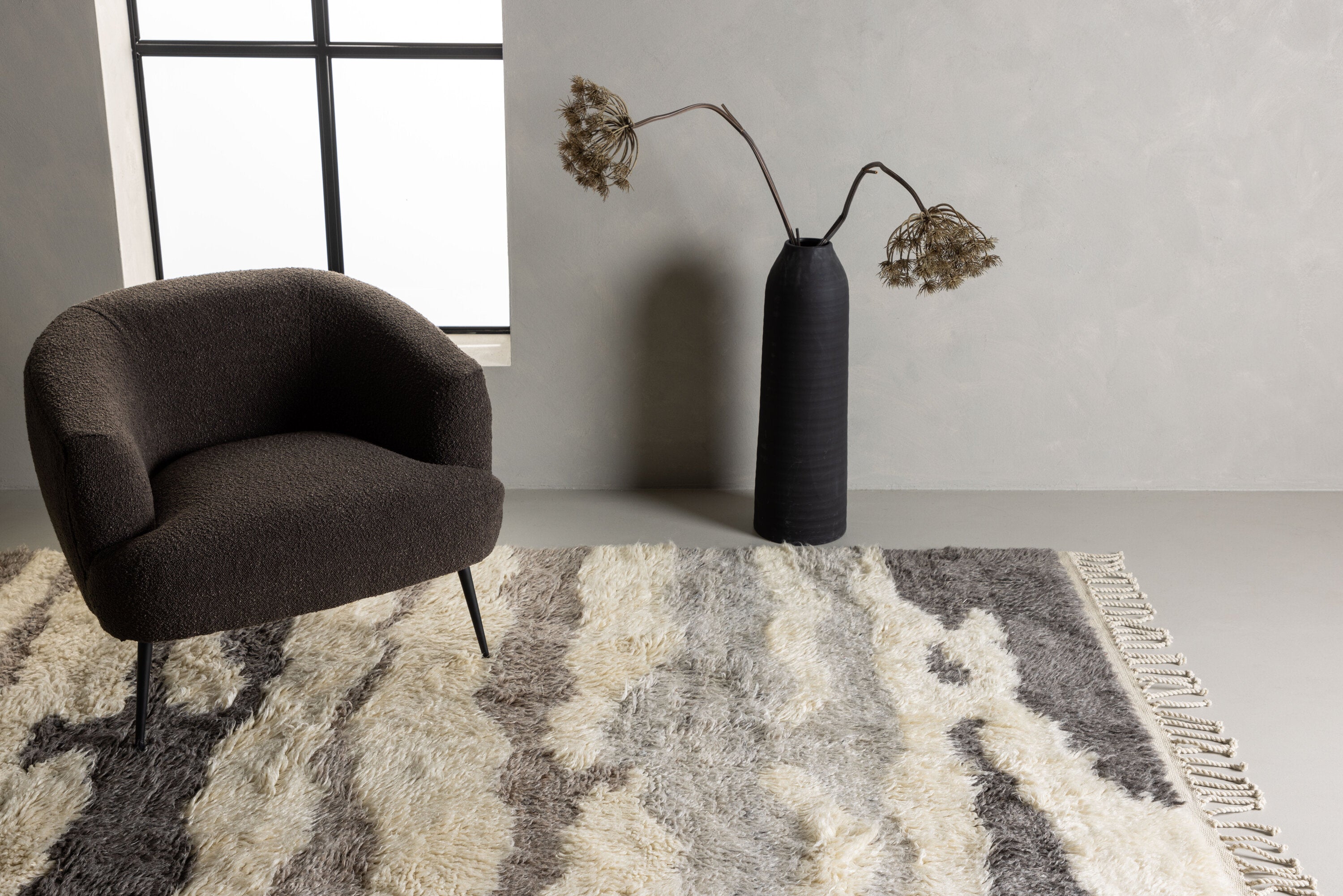 Charlie ullmatta 230 x 160 cm – hemmiljö ovanifrån