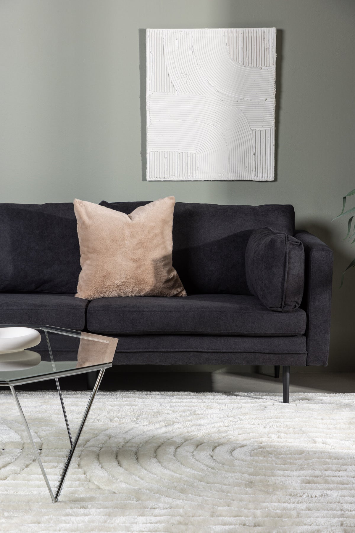 Boom 3-sits soffor svart – inspirationsbild