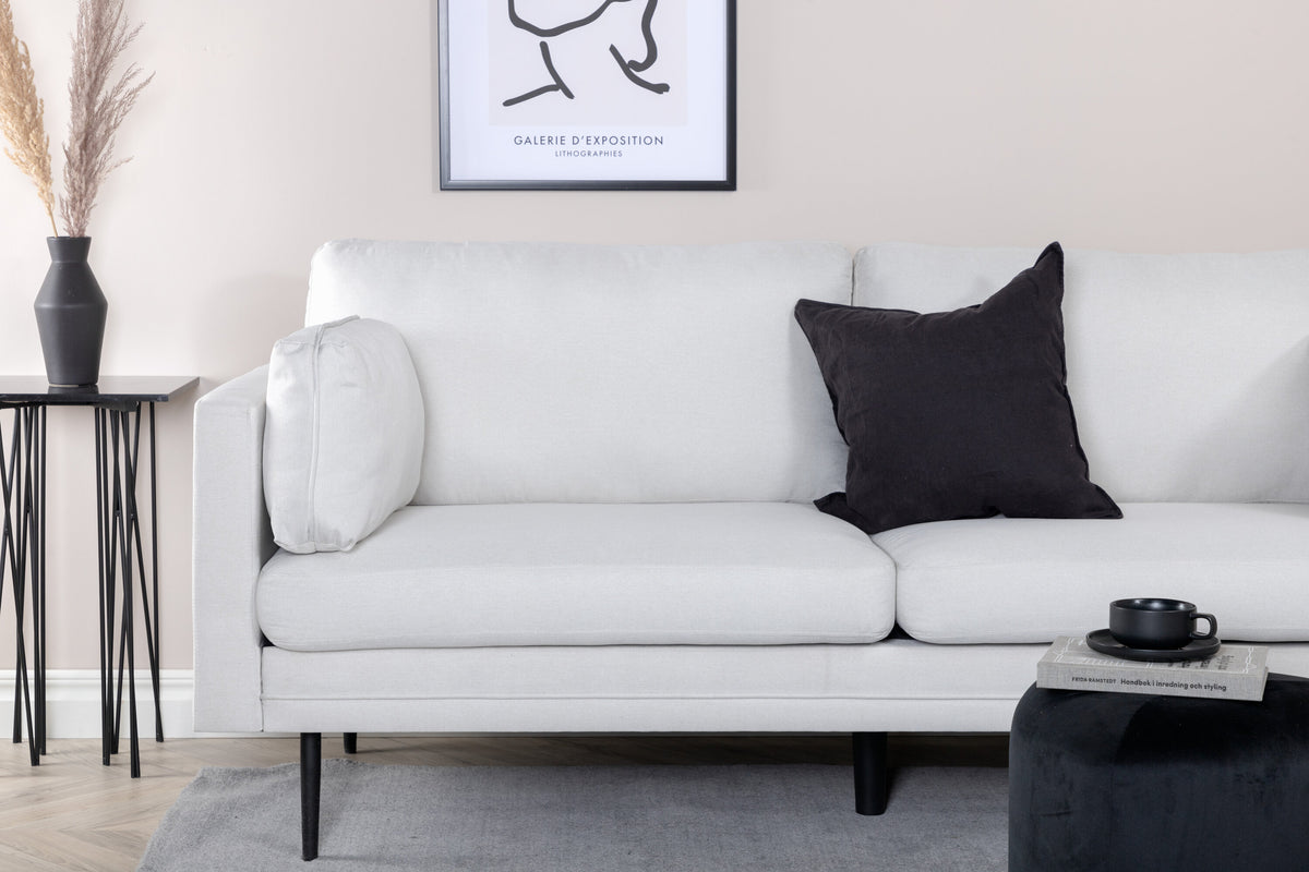Boom 3-sits soffor light beige – närbild struktur