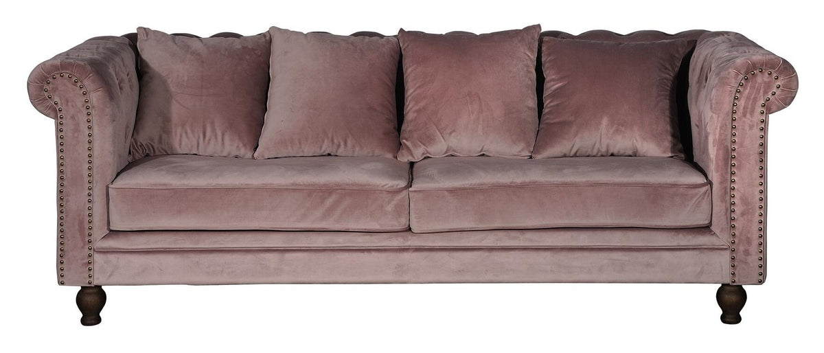 Velvet 3-sits soffor rosa – produktbild