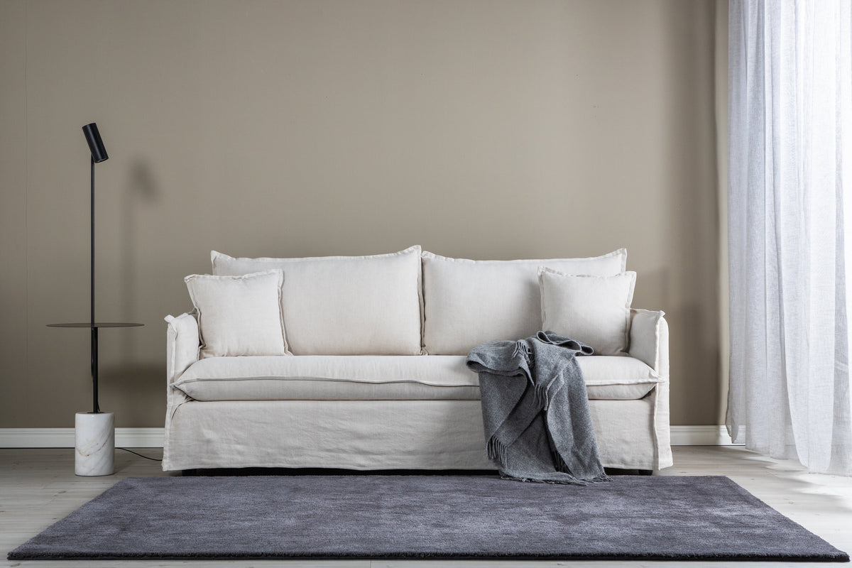Nova 3-sits soffor beige – livsstilsbild i hemmiljö