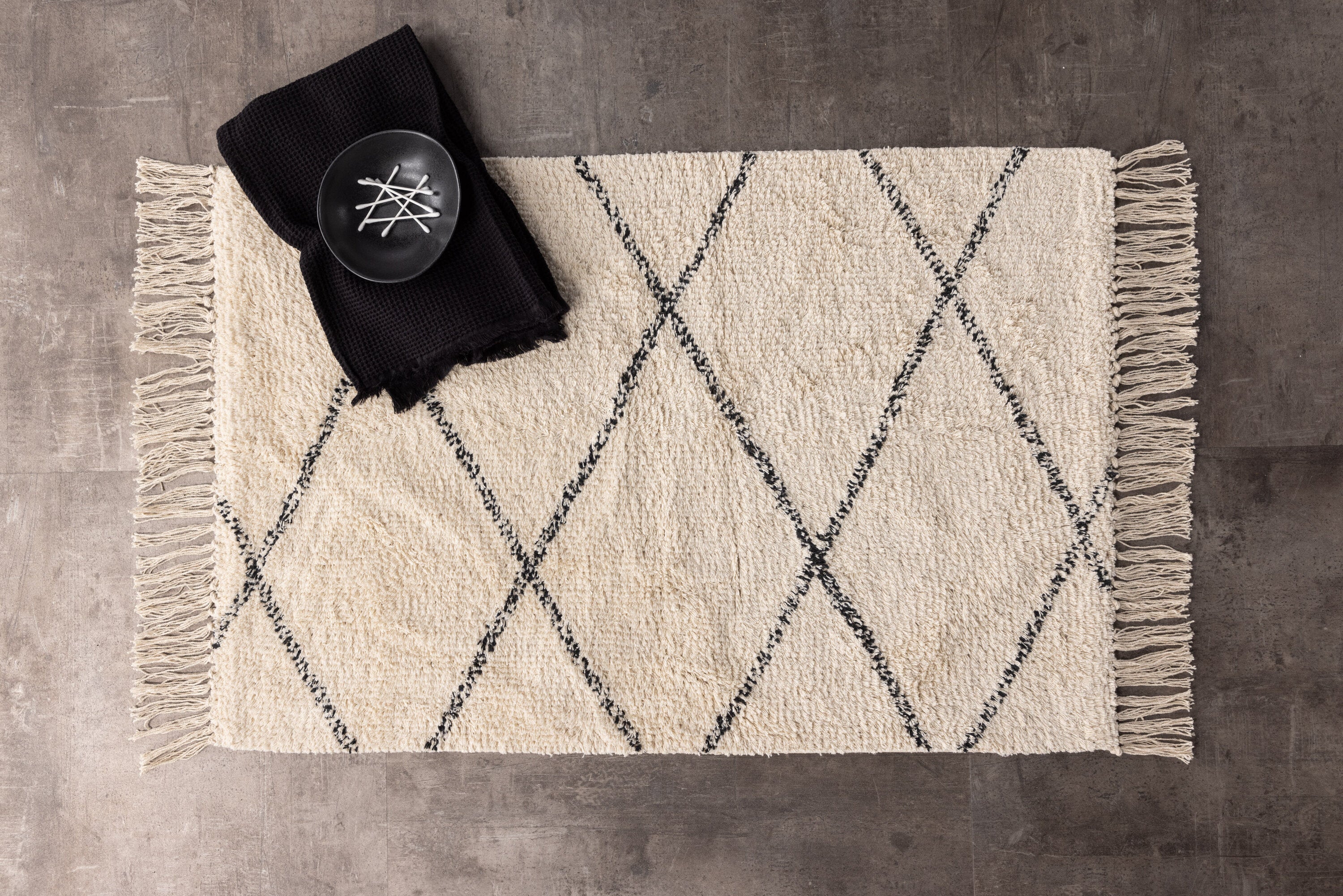Thelma löpare bomullsmatta 80 x 50 cm – livsstilsbild i hemmiljö