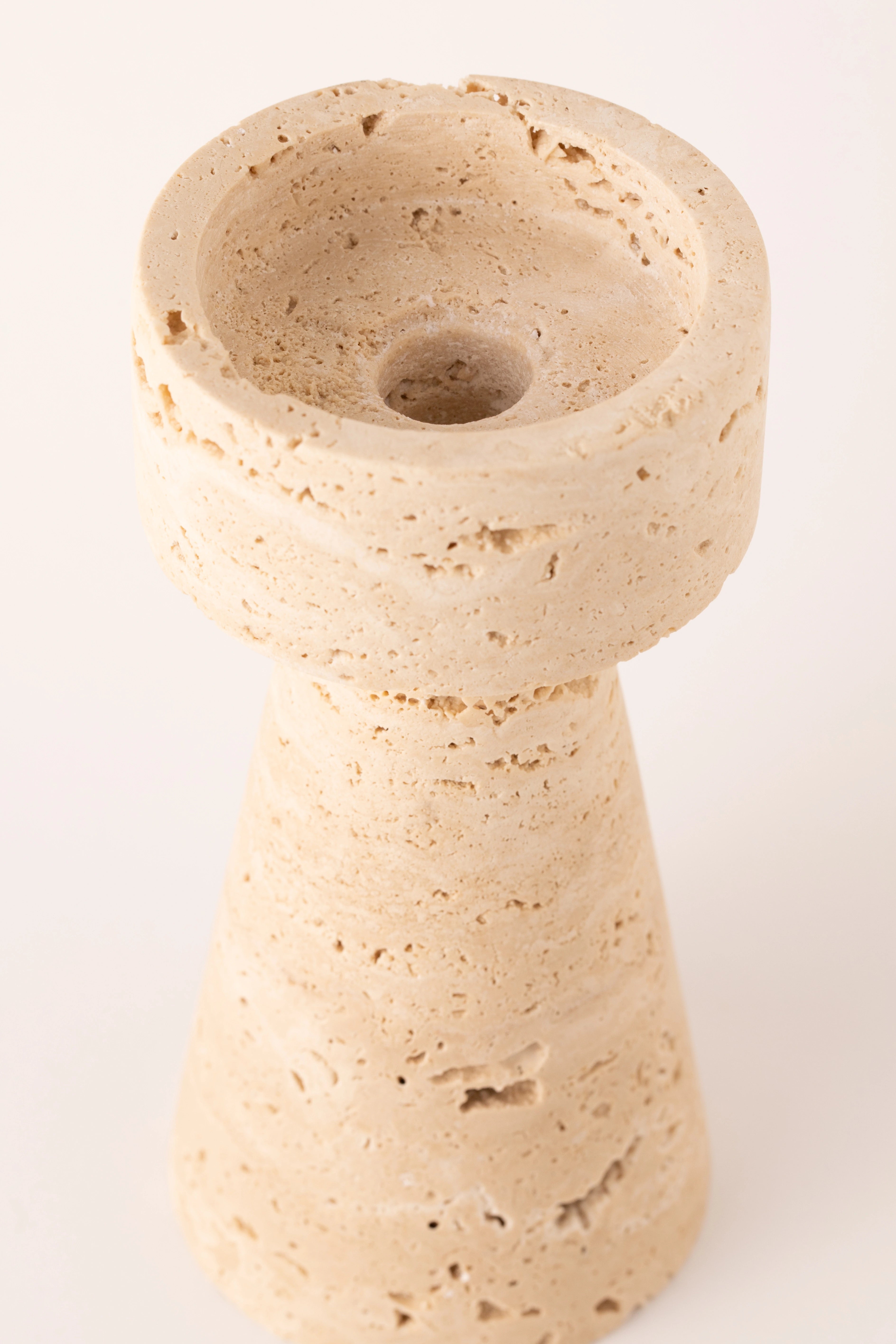 Colonna Travertin Ljusstake - Folkart.se