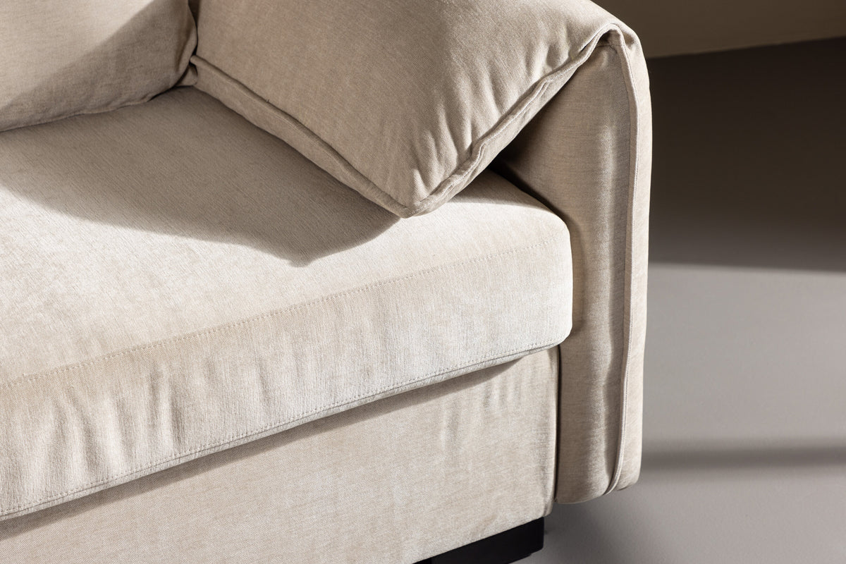 Malva 3-sits soffor beige – livsstilsbild