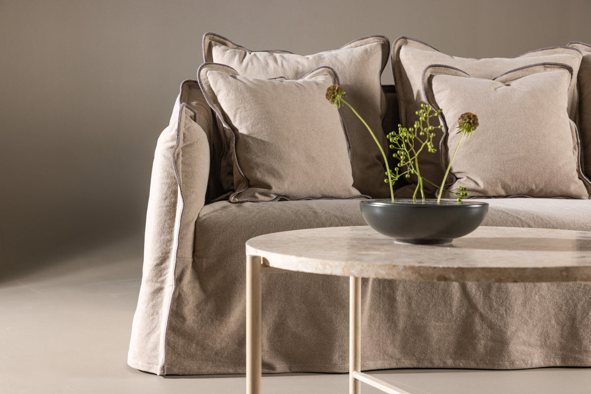 Oskarshamn 3-sits soffor brun – livsstilsbild