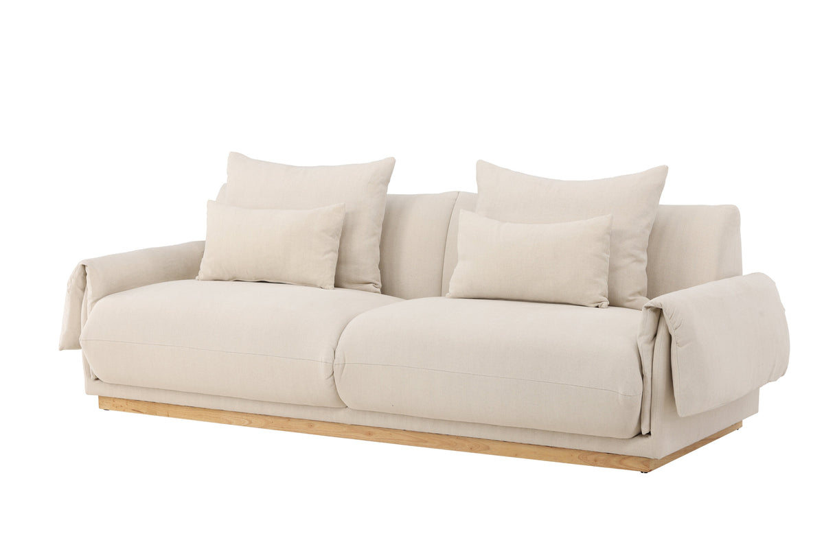 Mollösund 3-sits soffor beige – sidovy