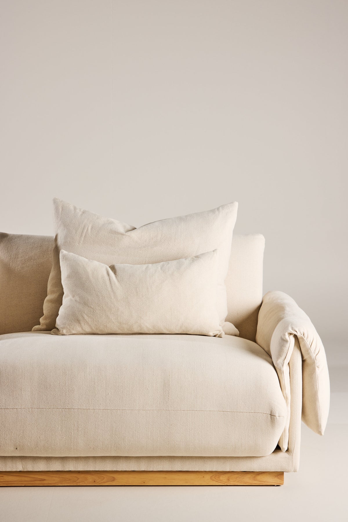 Mollösund 3-sits soffor beige – hemmiljö ovanifrån
