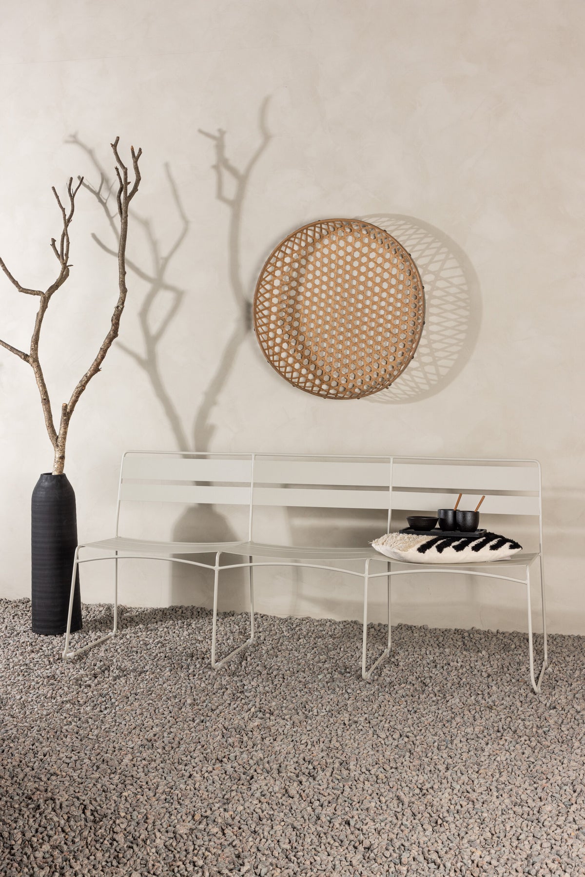 Lina 3-sits soffor beige – livsstilsbild i hemmiljö