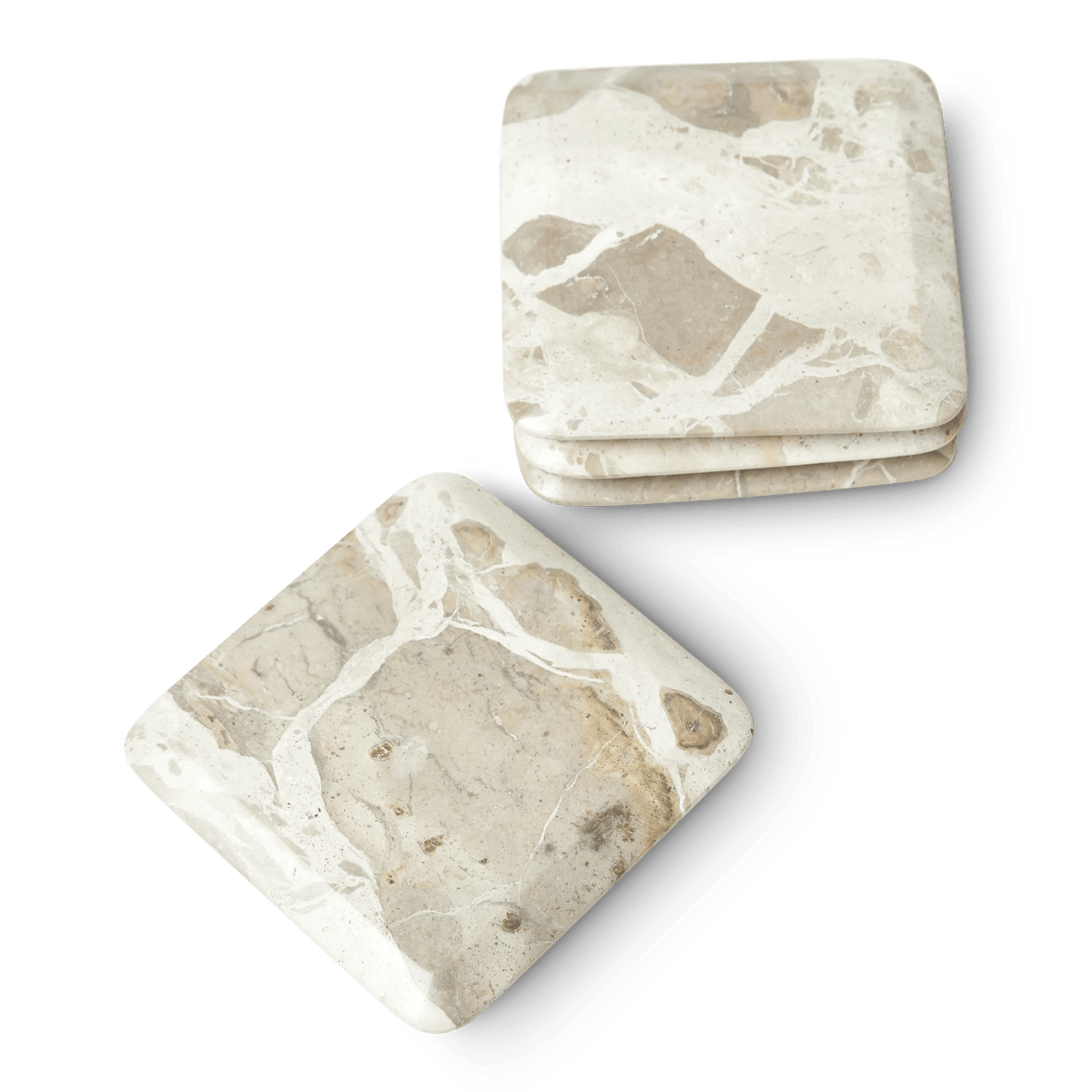Amara glasunderlägg i marmor – 4-pack