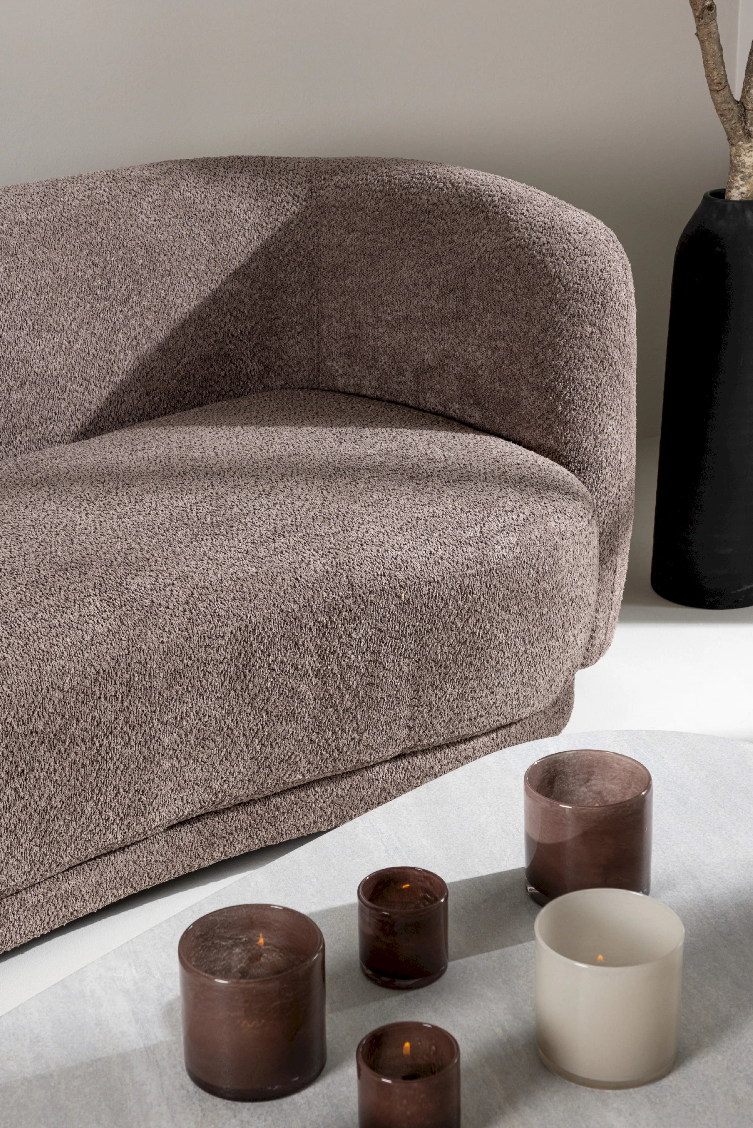 Cielo 3-sits soffa - Brun Boucle - Folkart