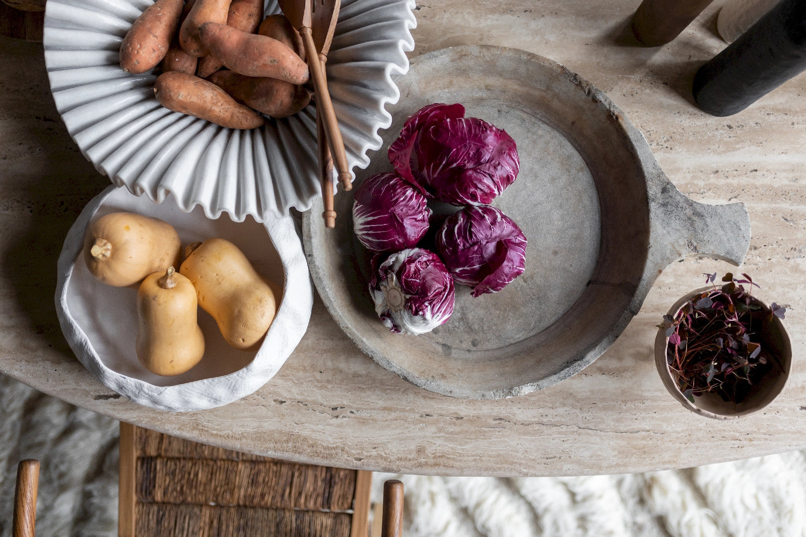 Laurel Vintage serveringsfat i marmor