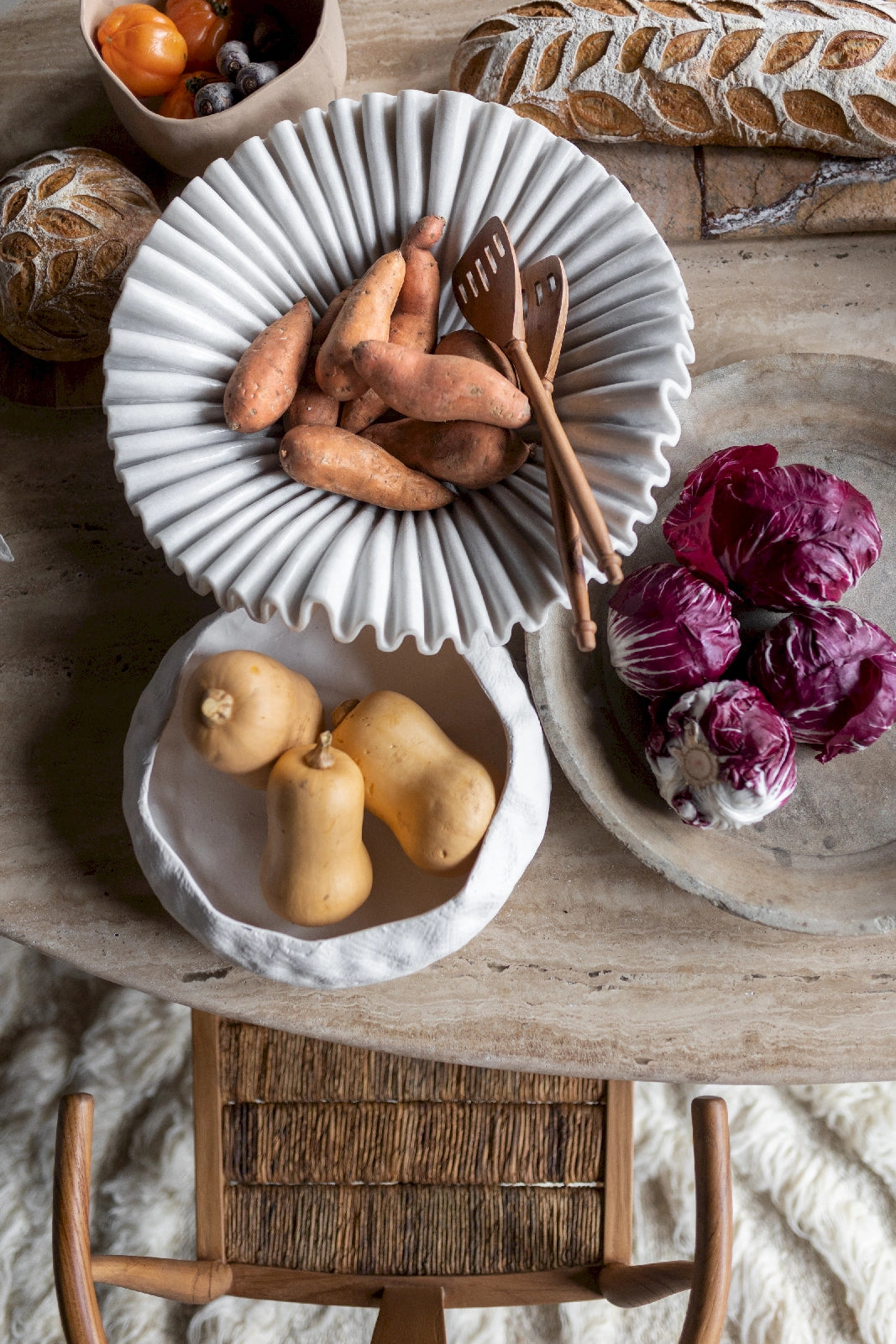 Laurel Vintage serveringsfat i marmor