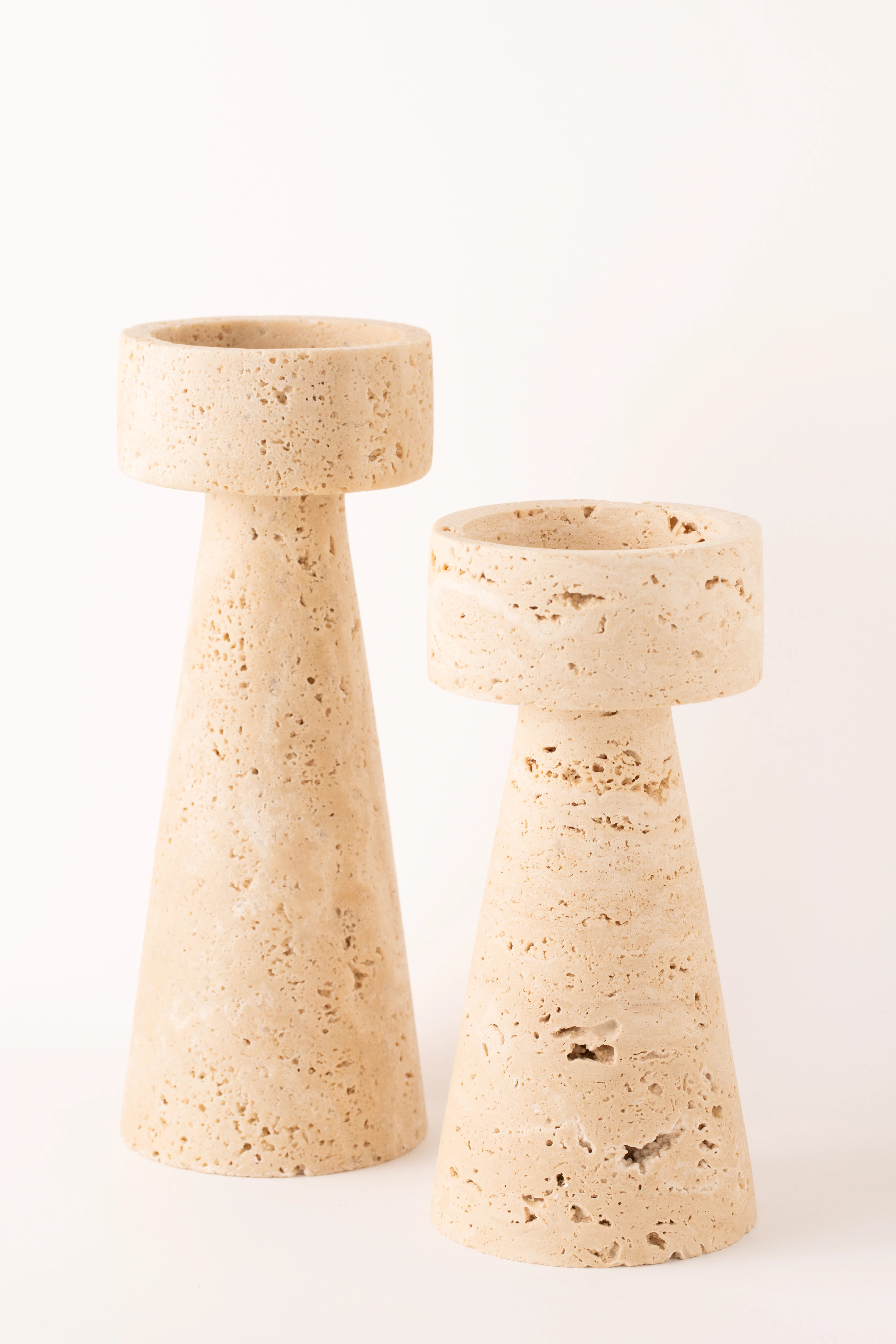 Colonna Travertin ljusstake - Folkart.se