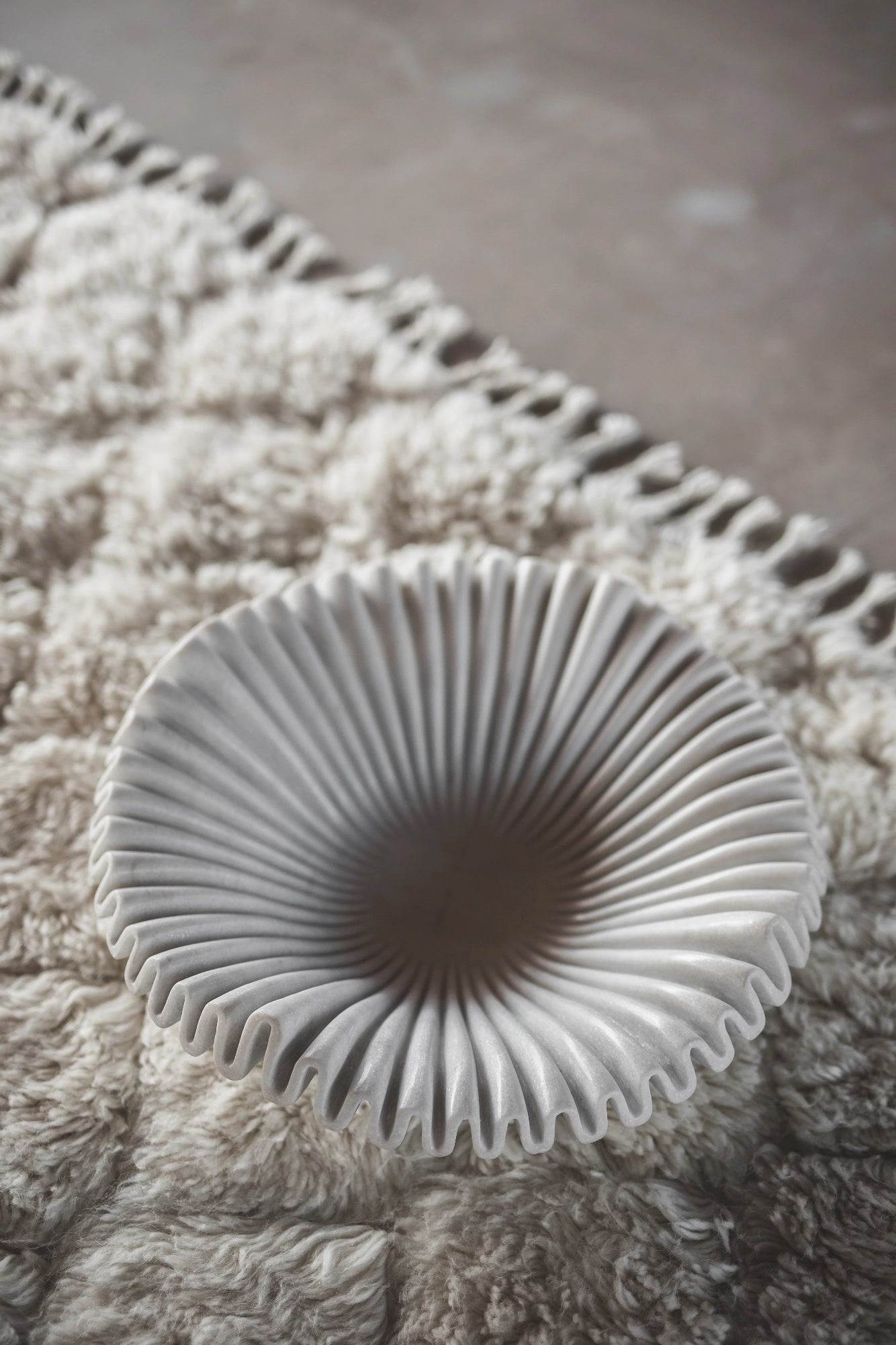Anemone Marmor Skål 50x50x15 cm - Folkart