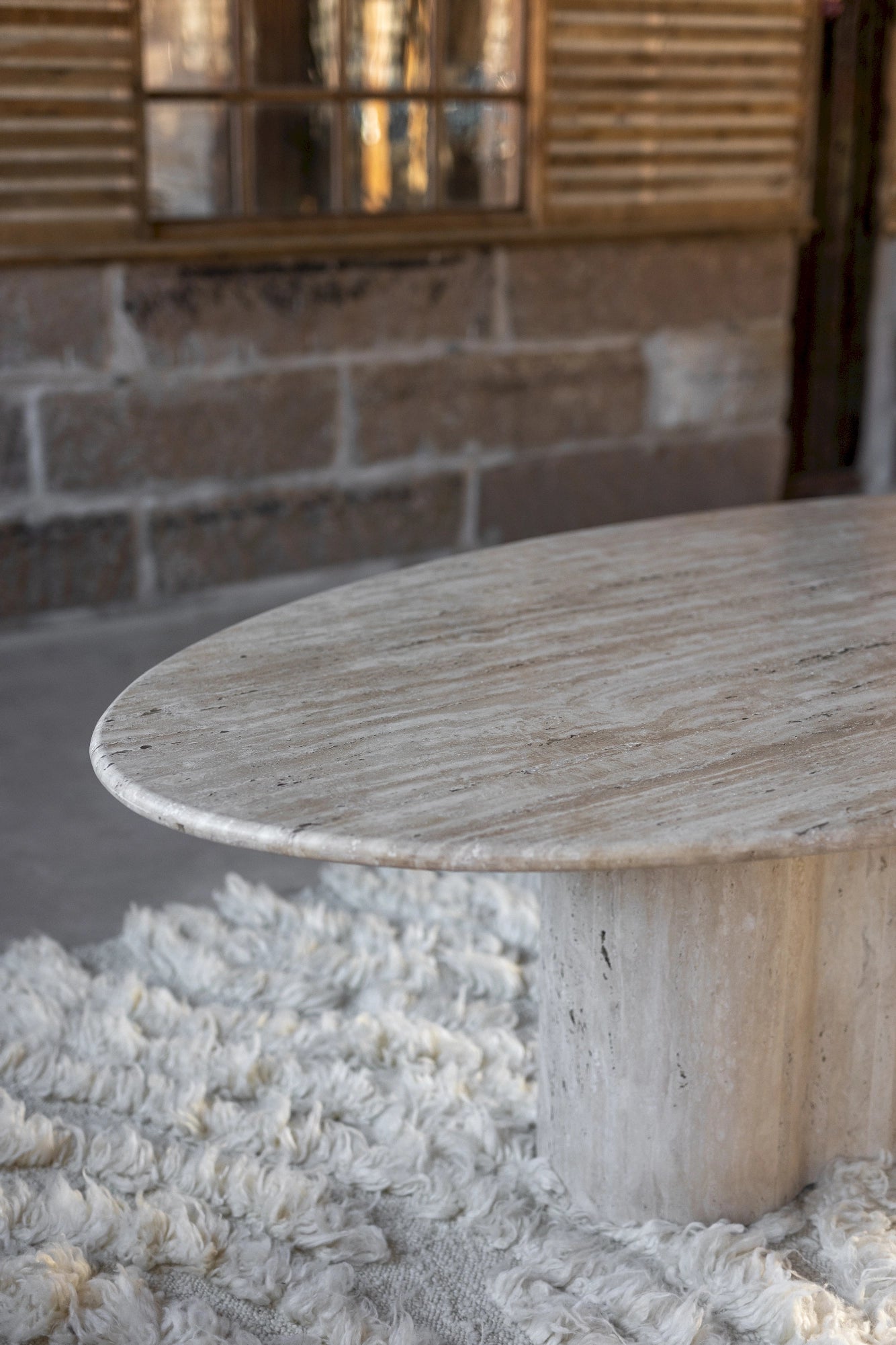 Alaia Travertin Matbord - Folkart