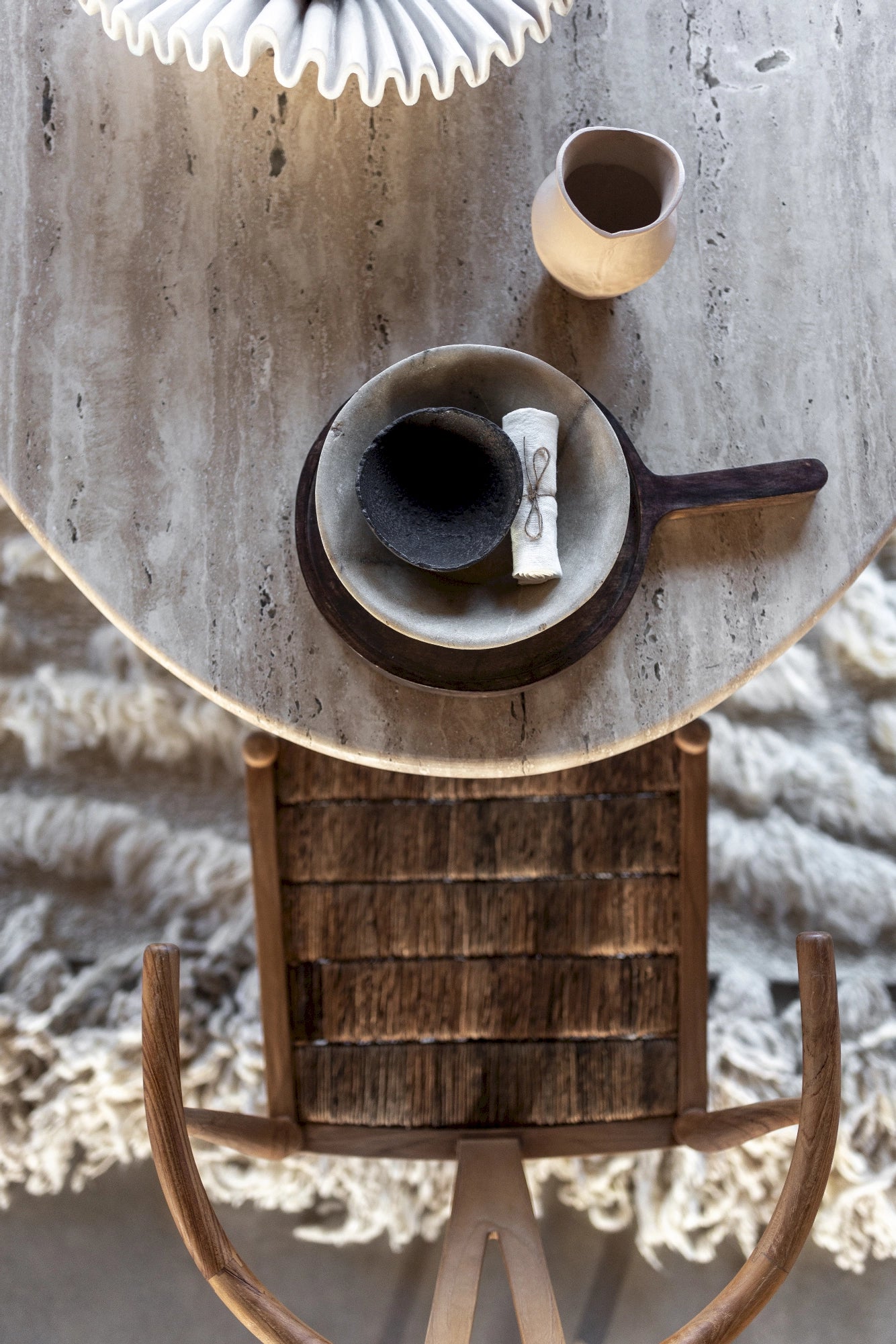 Alaia Travertin Matbord - Folkart