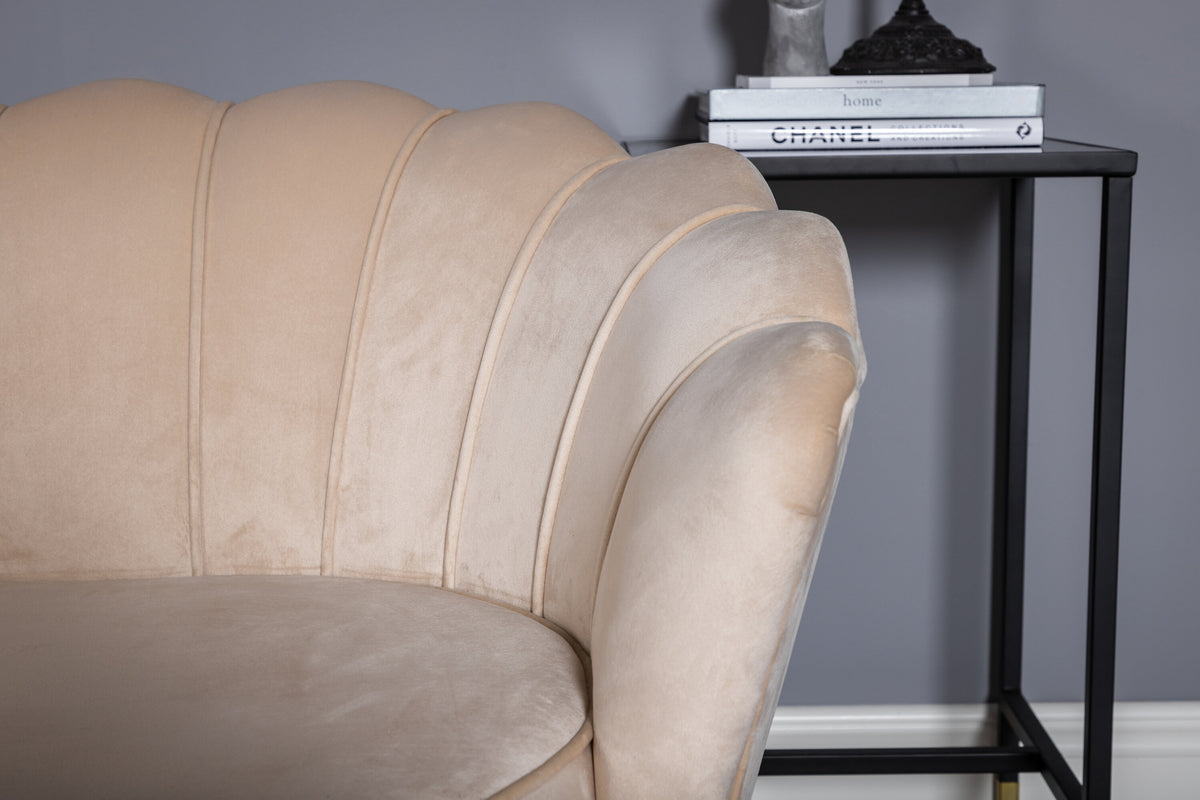 Calais 3-sits soffor beige – närbild struktur