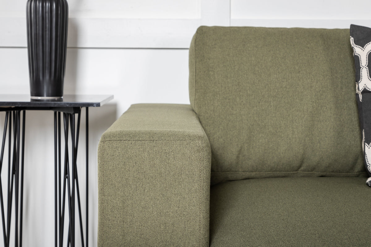Bolero 3-sits soffor grön – närbild struktur