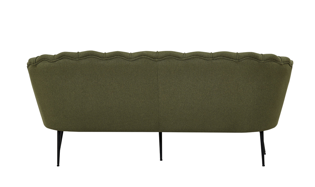 Calais 3-sits soffor grön – sidovy