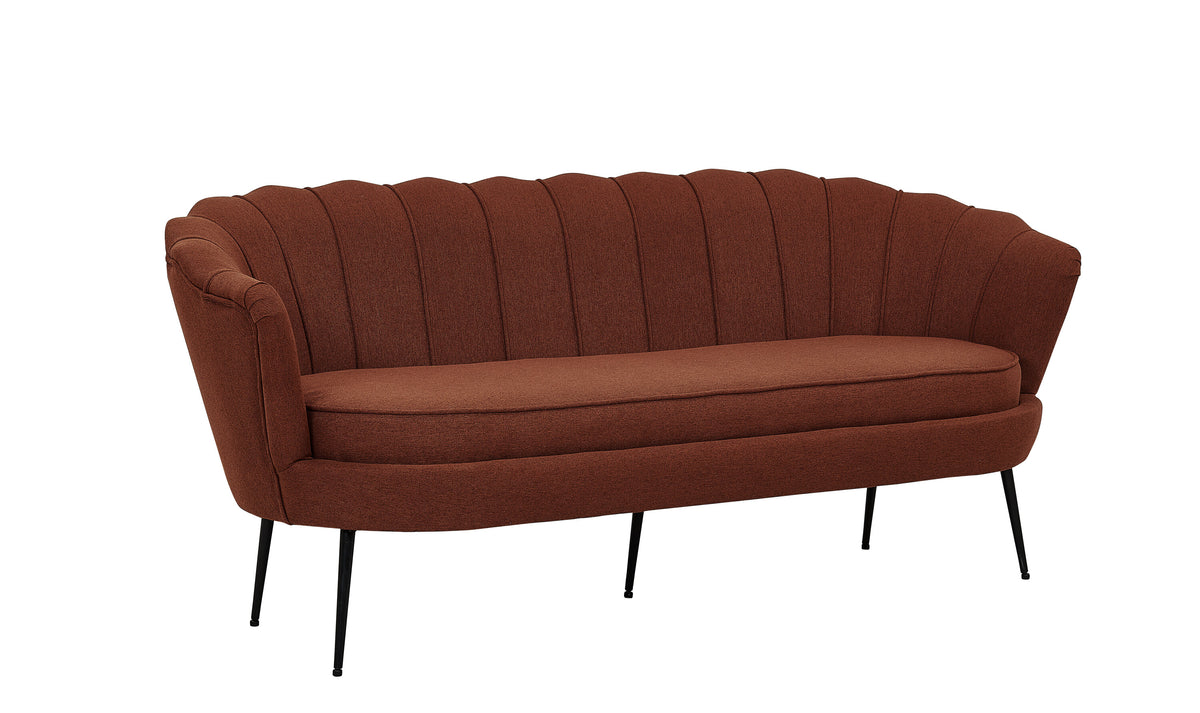 Calais 3-sits soffor röd – detaljbild