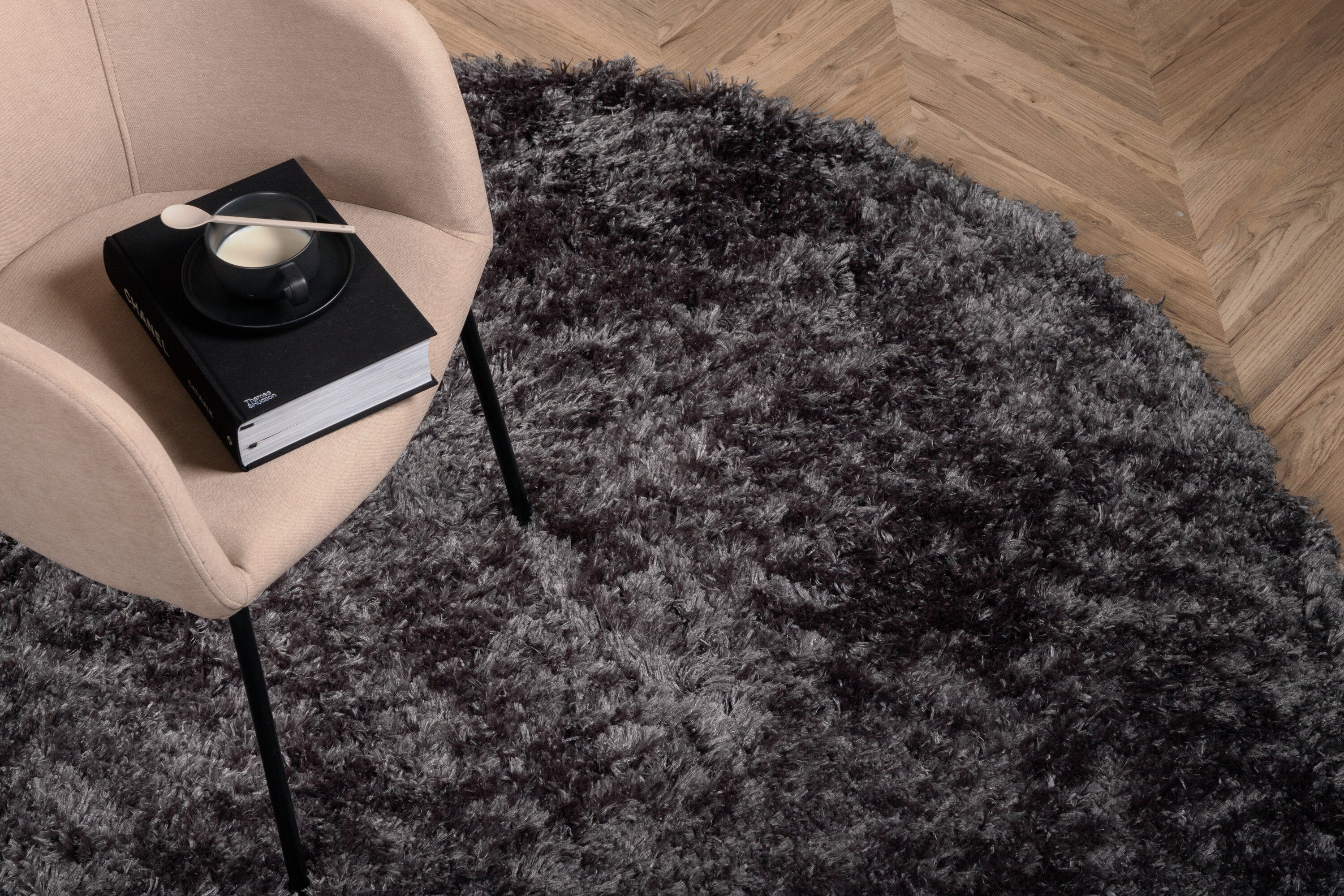 Natta Runda Mattor ⌀200 Dark Grey