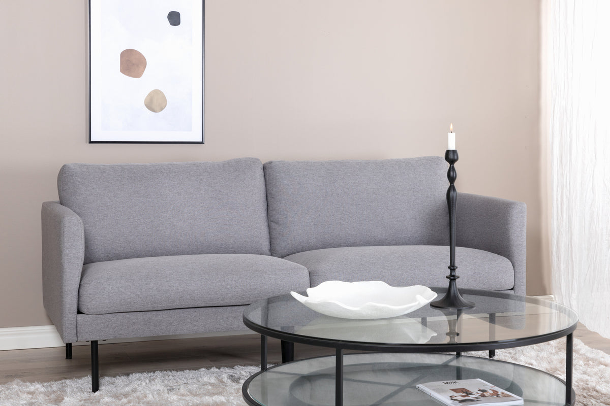 Zoom 2-sits soffor grå – närbild struktur