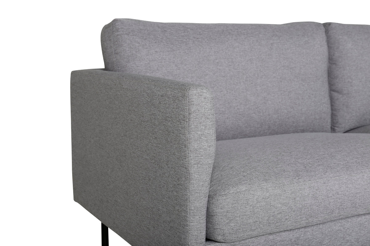 Zoom 2-sits soffor grå – sidovy