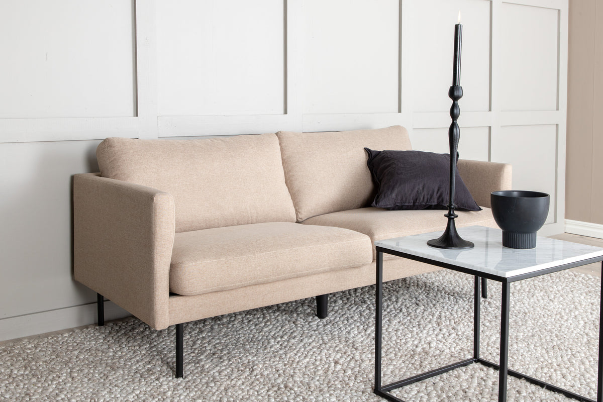 Zoom 2-sits soffor brun – närbild struktur