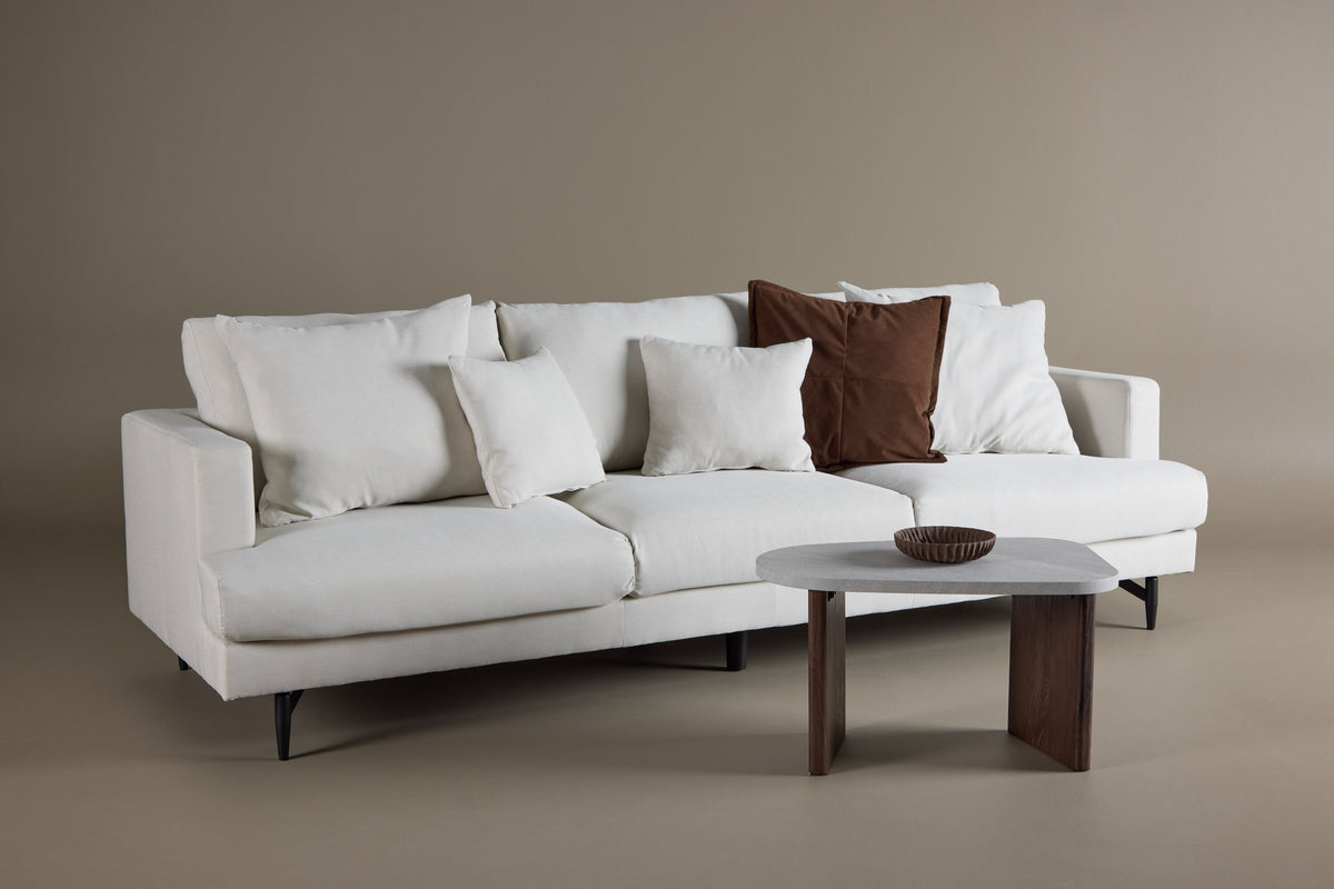 Sofia 3-sits soffor beige – inspirationsbild