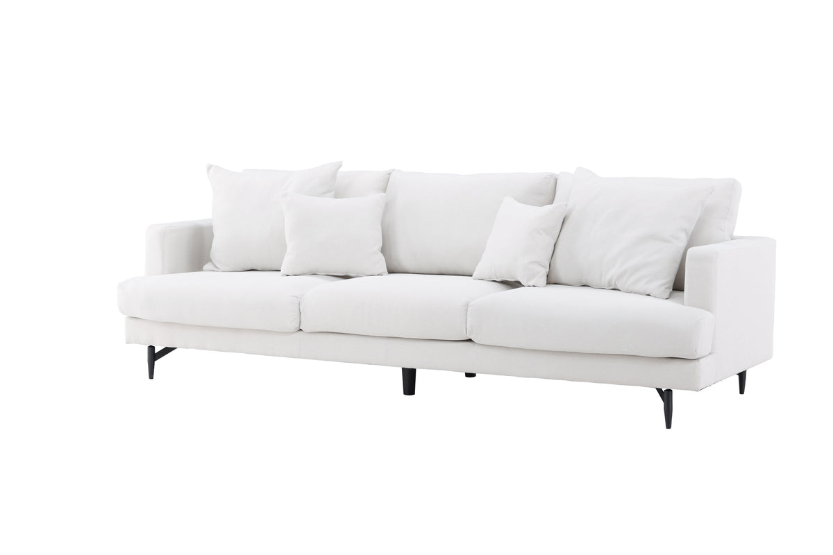 Sofia 3-sits soffor beige – sidovy
