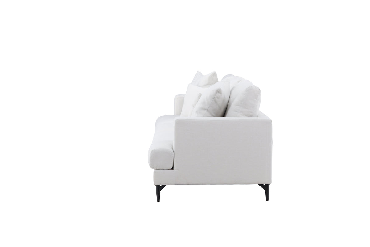 Sofia 3-sits soffor beige – detaljbild