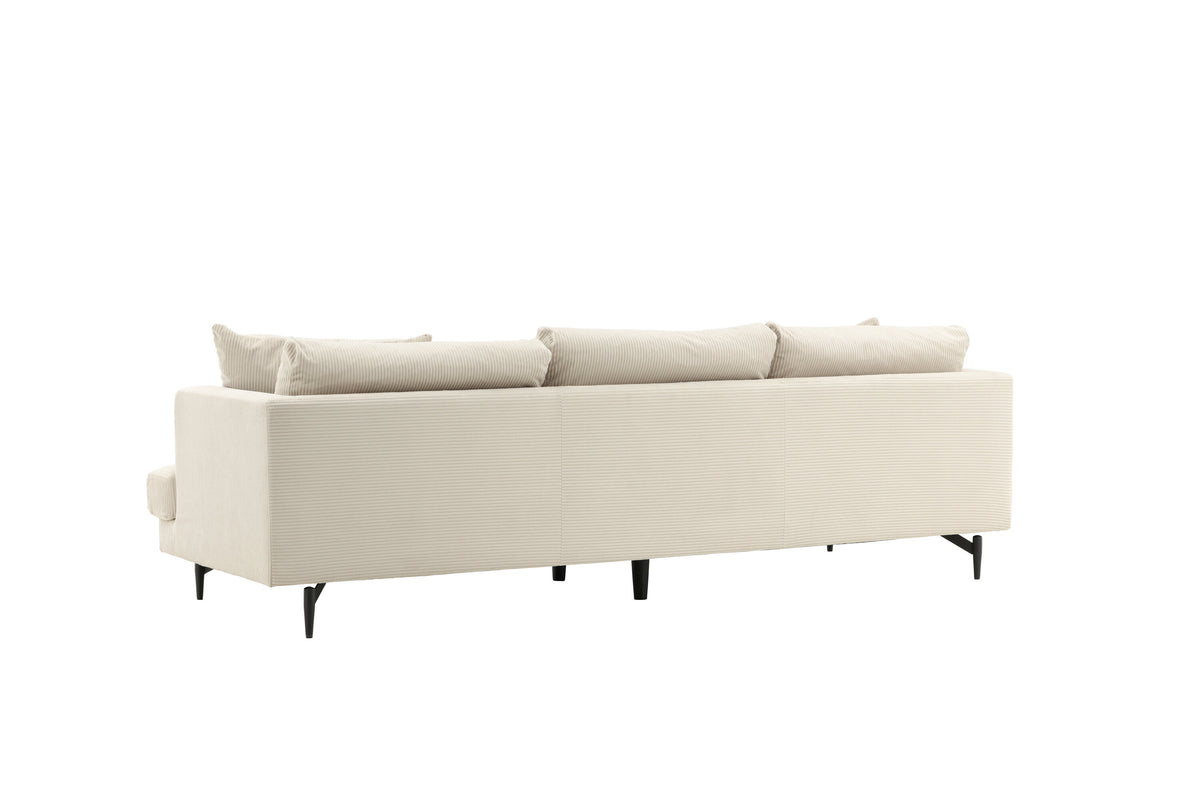 Sofia 3-sits soffor beige – produktbild