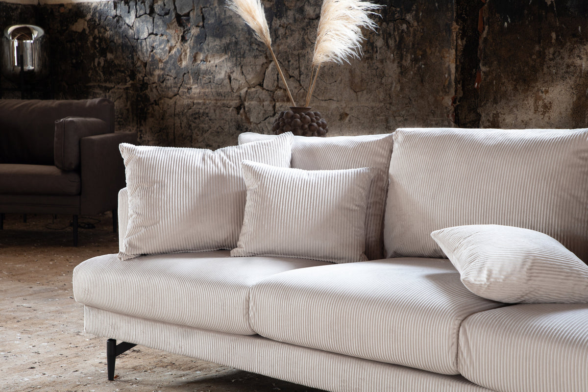 Sofia 3-sits soffor beige – livsstilsbild