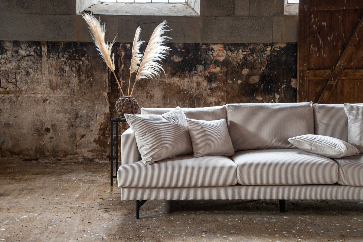 Sofia 3-sits soffor beige – livsstilsbild