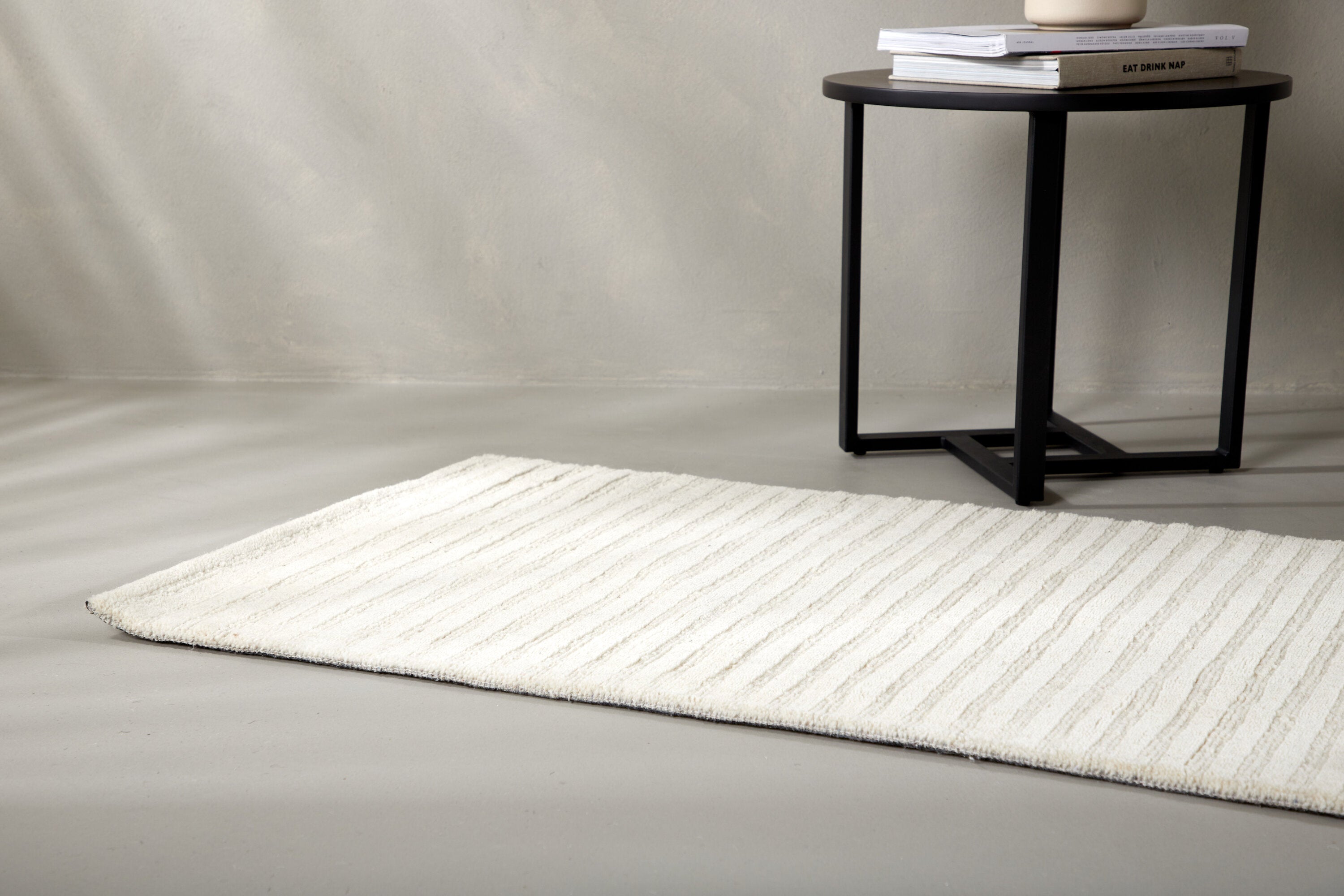 Milton Rektangulära Mattor 200 × 70 White