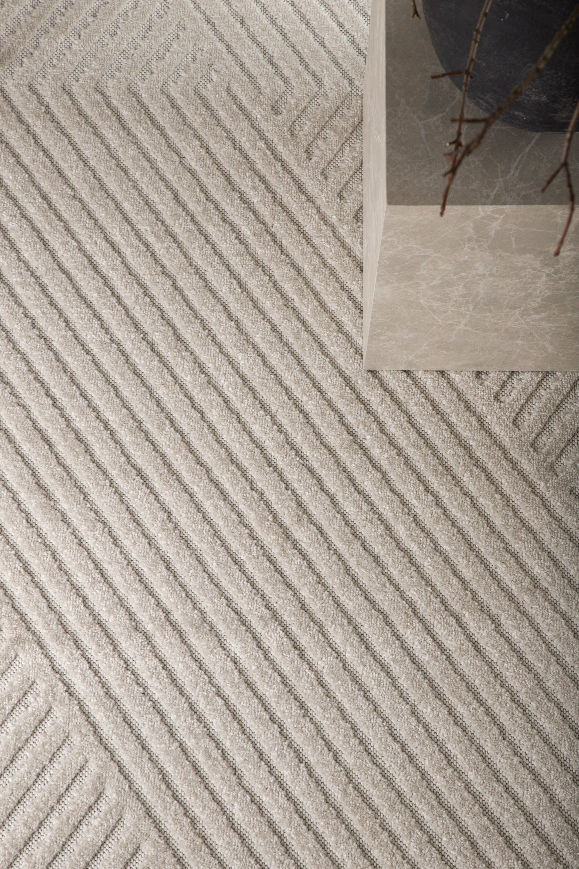 Aron polypropylenmatta 340 x 240 cm – hemmiljö ovanifrån
