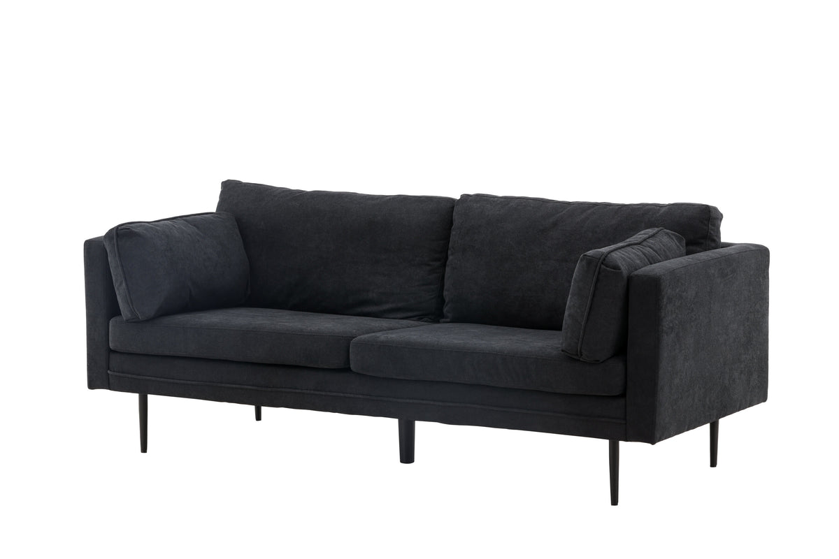 Boom 3-sits soffor svart – sidovy