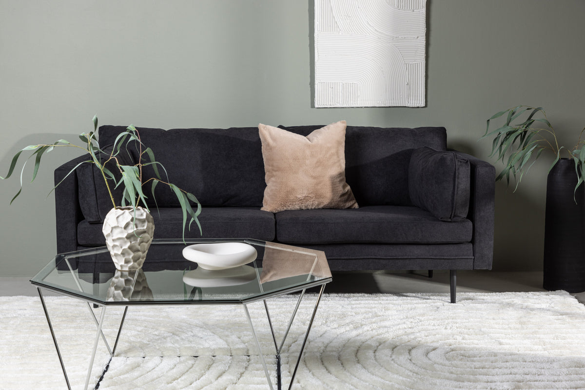 Boom 3-sits soffor svart – närbild struktur