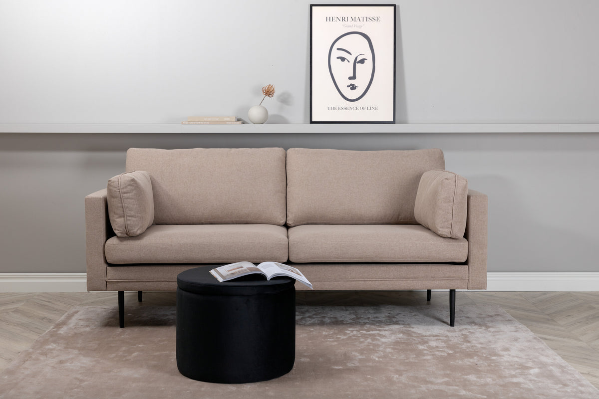 Boom 3-sits soffor brun – livsstilsbild i hemmiljö