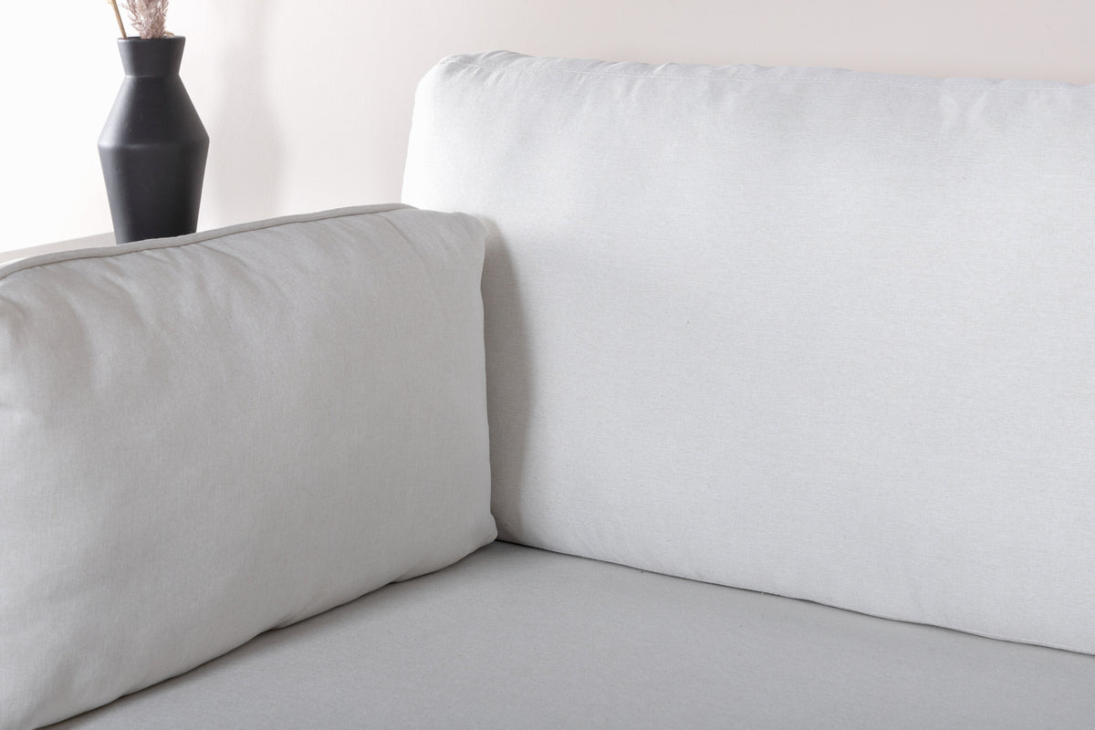 Boom 3-sits soffor light beige – hemmiljö ovanifrån