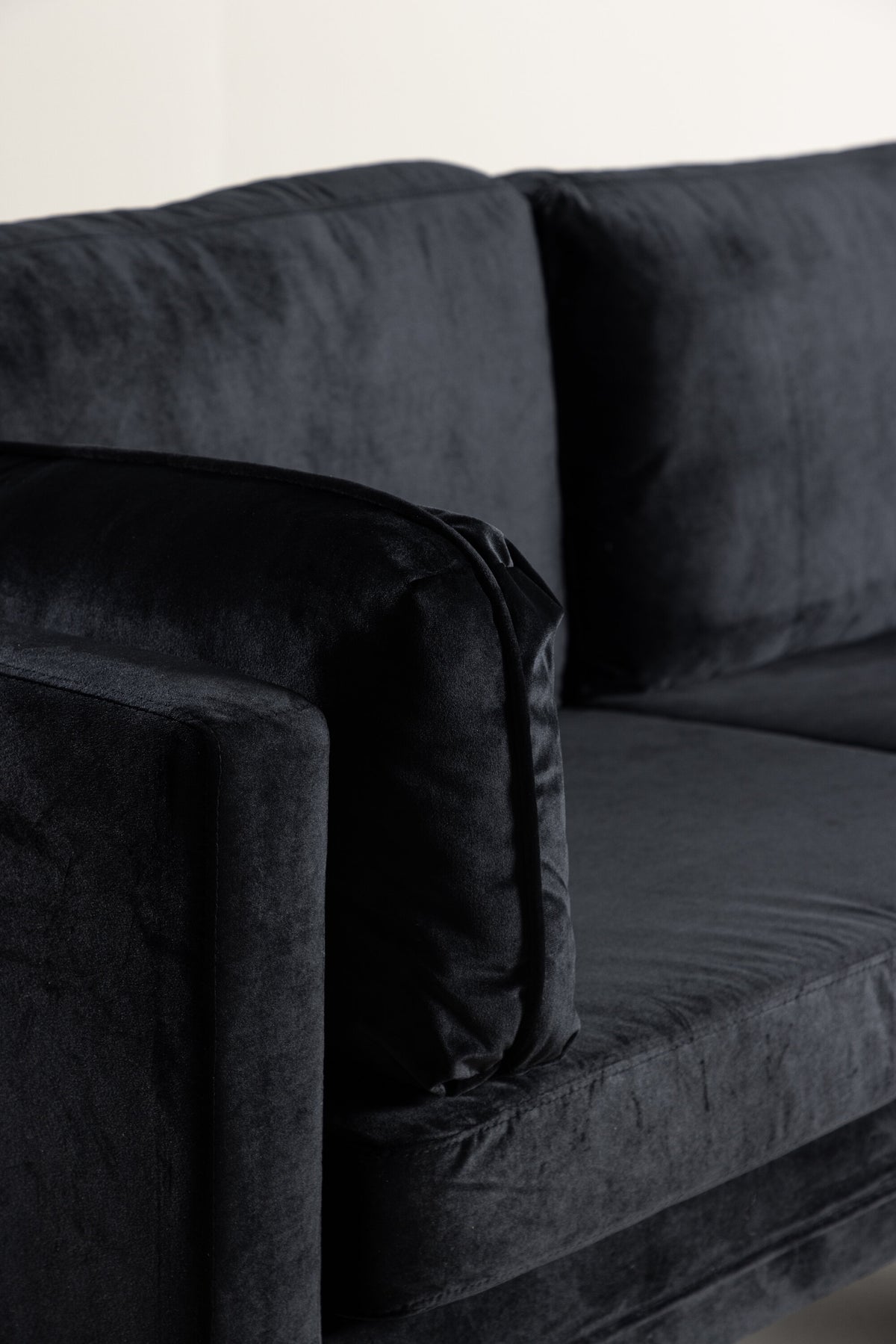 Boom 3-sits soffor svart – närbild struktur