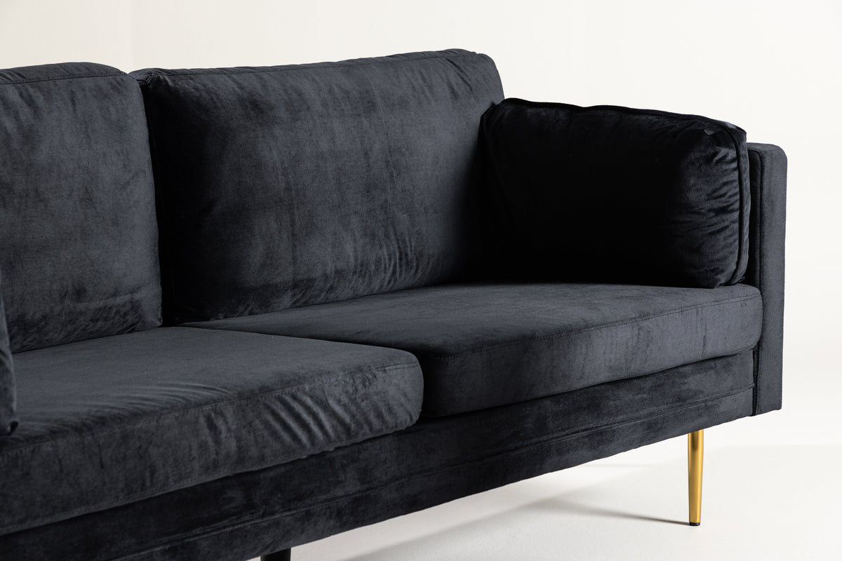 Boom 3-sits soffor svart – livsstilsbild