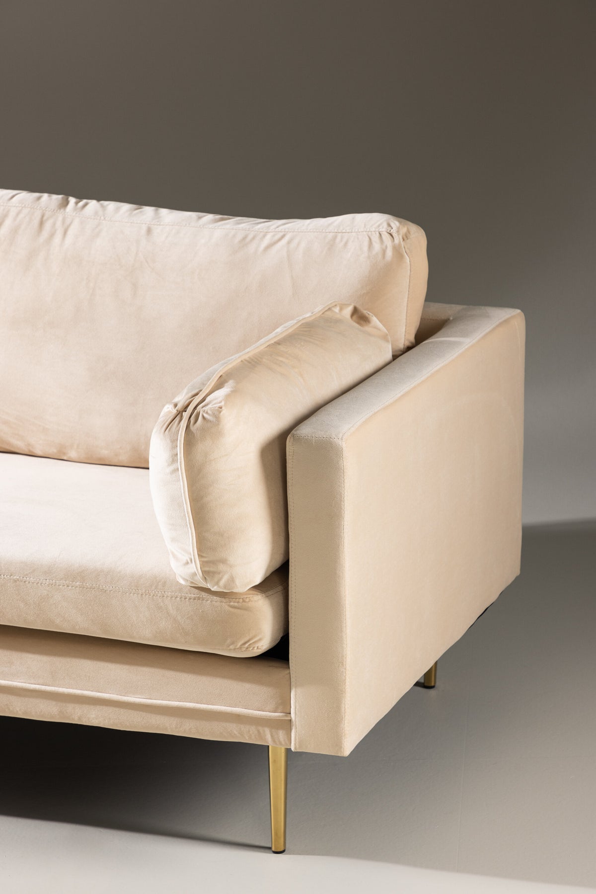 Boom 3-sits soffor beige – närbild struktur