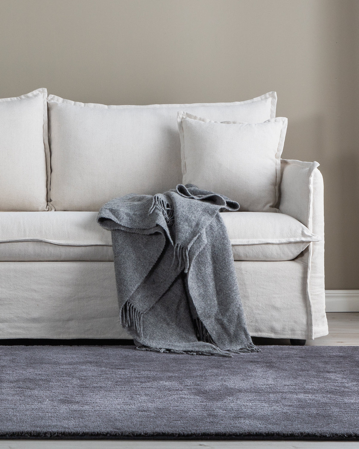 Nova 3-sits soffor beige – hemmiljö ovanifrån